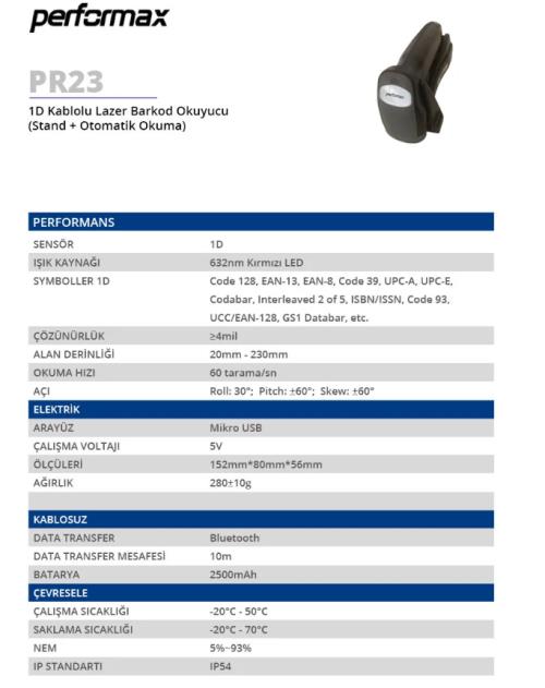 Barkod Okuyucular / PERFORMAX Barkod Okuyucular